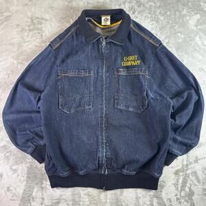 Vintage Y2K G-Unit Tools of the Trade Heavy Dark Wash Denim Bomber Jacket